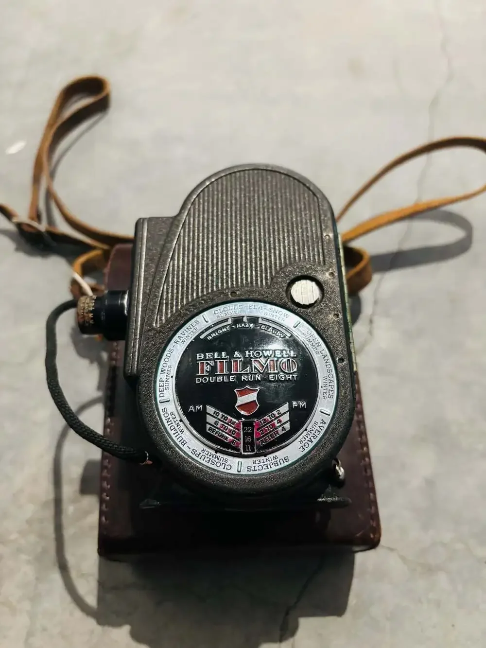 Vintage Bell & Howell Filmo Sportster 8mm Movie Camera with Leather Case